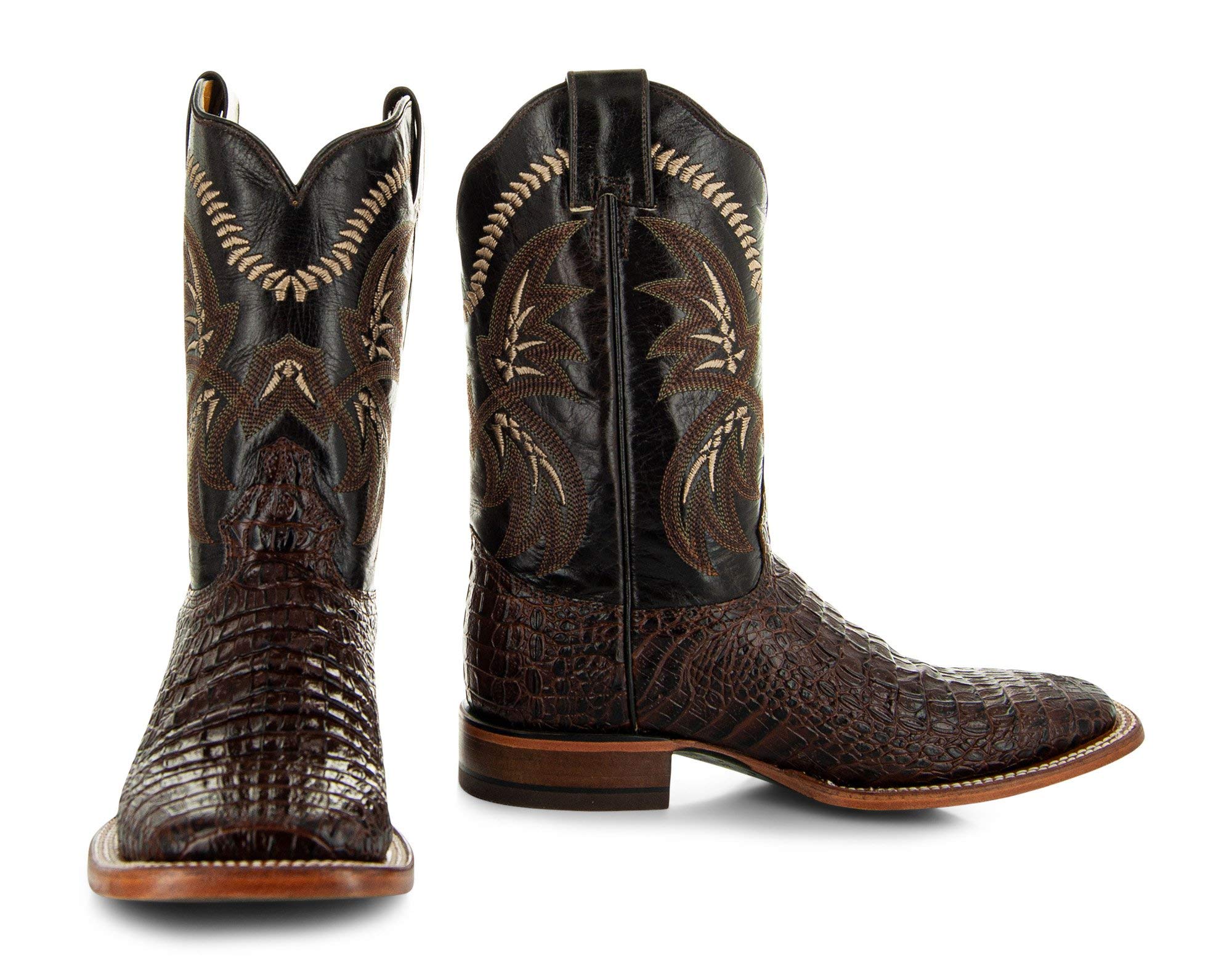Soto Boots Men's Caiman Belly Print Cowboy Boots H4001