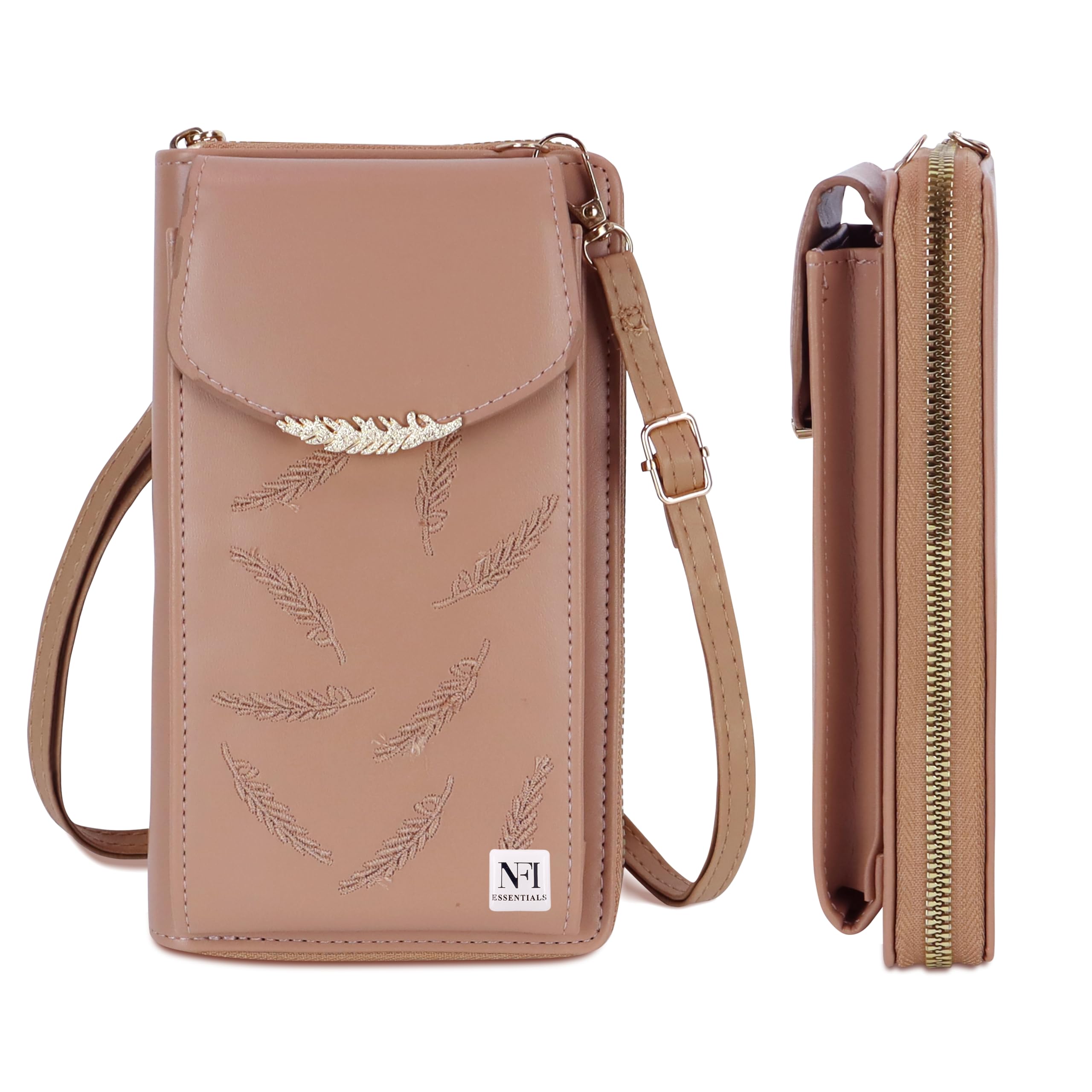 NFI essentials Womens Crossbody Wallet, Small Mobile Cell Phone Holder Bag, Pocket Wallet, Hand Purse, Clutch Mobile Sling Bag, Phone Pouch for Women (B0D6LRBLSQ) Amazon Price History, Amazon Price Tracker