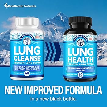 Lung Support Supplement - 120 Capsules For Respiratory Health & Lung Detox