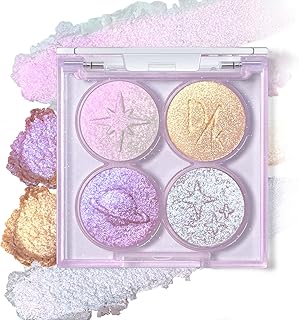 Holographic Duochrome Glitter Eyeshadow Palette, Chameleon Color Shift M...