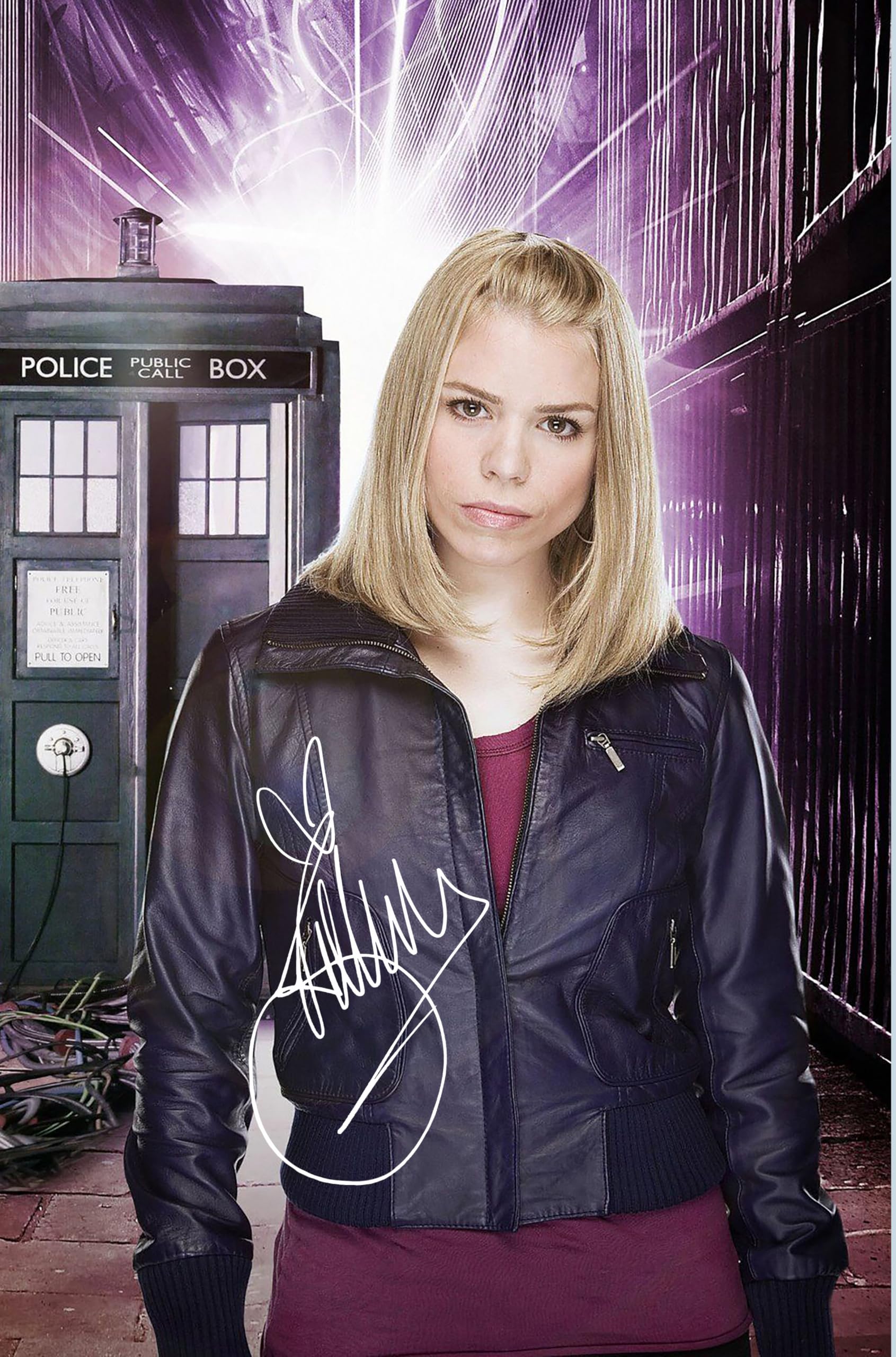 RJR PRINTS Billie Piper - As Doctor Who Assistant Rose Tyler, Signed 12x8 Inch Autograph Photo With Print Pre Printed Signatures Which Would Make A Great Gift For Any Fan