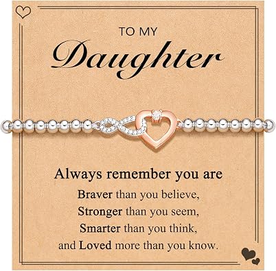 PINKDODO Grandma & Daughter Gifts - Mom, Grandma & Daughter Bracelet for Valentines Day, Mothers Day & Christmas