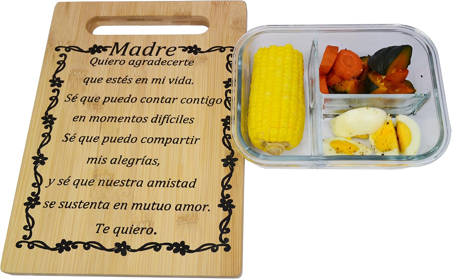 Juego De Regalos Para Mamá, Tabla De Cortar De Madera Nombre Del Diseño Color Bambú