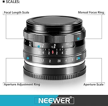 Amazon | Neewer 35mm F1.7 大口径手動プライム固定レンズ APS-C Sony