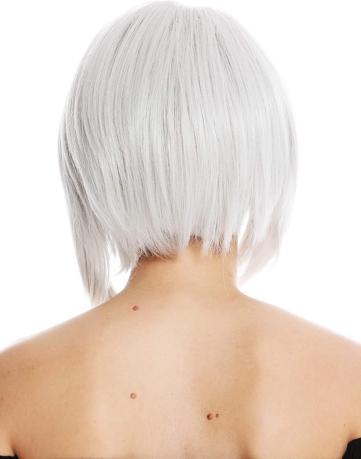 WIG ME UP, KC-48-66T women's quality wig short long bob layered parted parting sleek light grey white, White-gray (66T) - Image 5