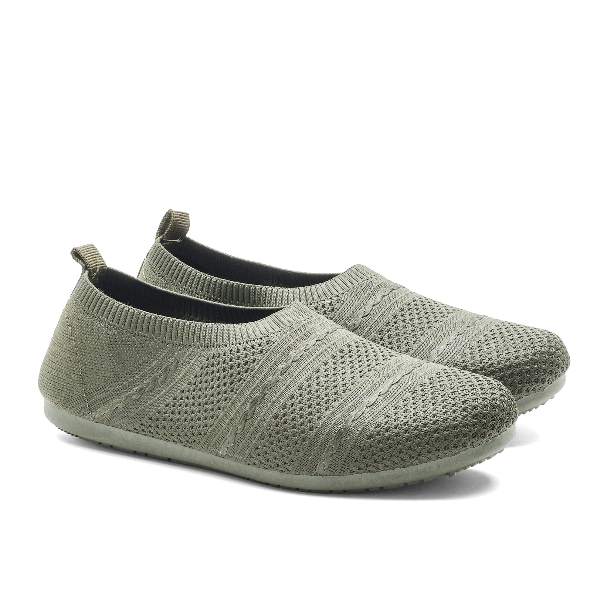 ZERI-02 Women’s Knitted Slip-On Casual Shoes | Lightweight, Memory Foam, Flexible & Breathable Footwear for Walking, Travel & Casual Use