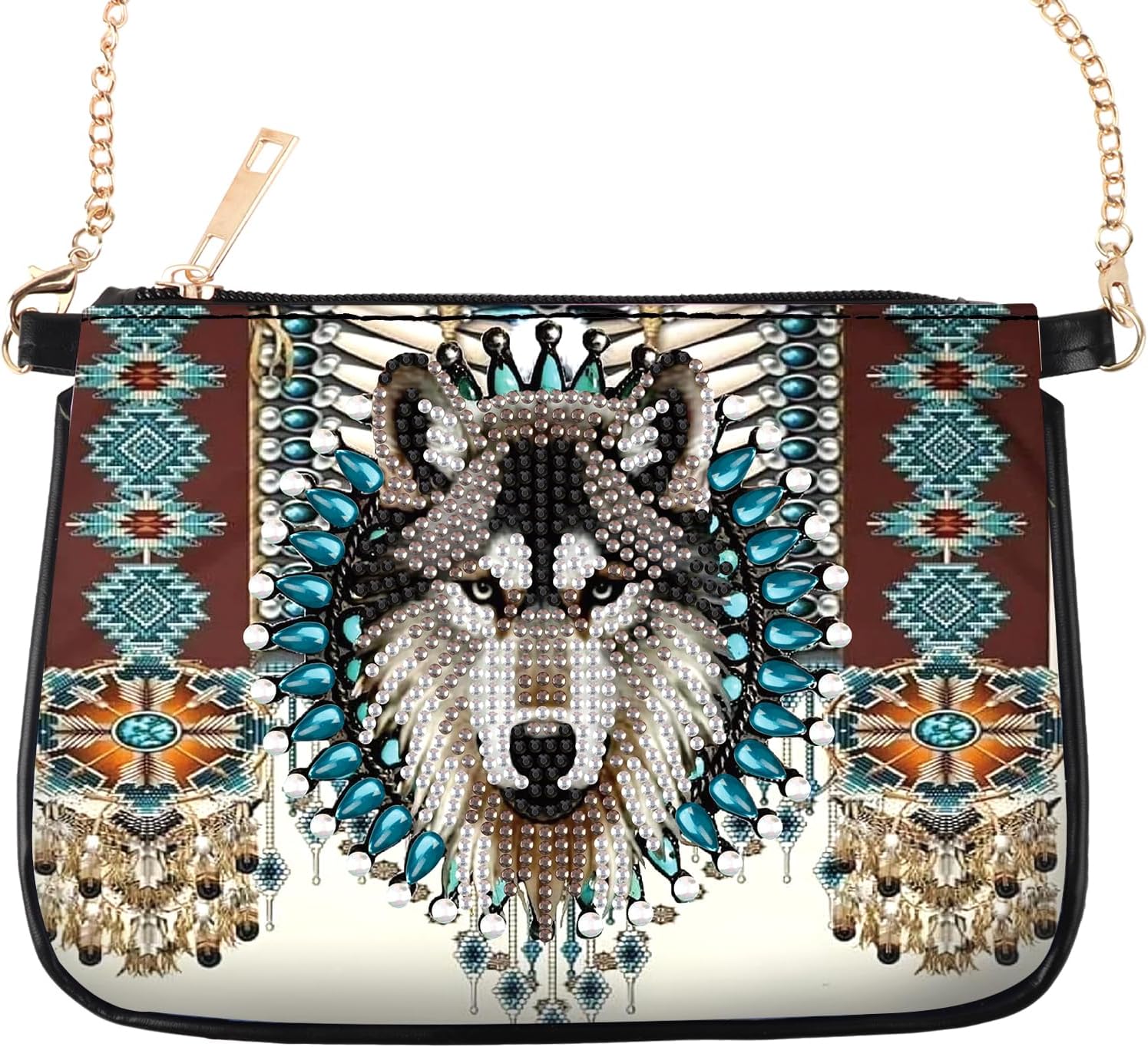 5D DIY Diamond Art Painting Crossbody Bag Chain, Bully Dog Diamond Art Set, Used to Store Cosmetics Keys and Other Small Items, can be Used as a Gift to Friends