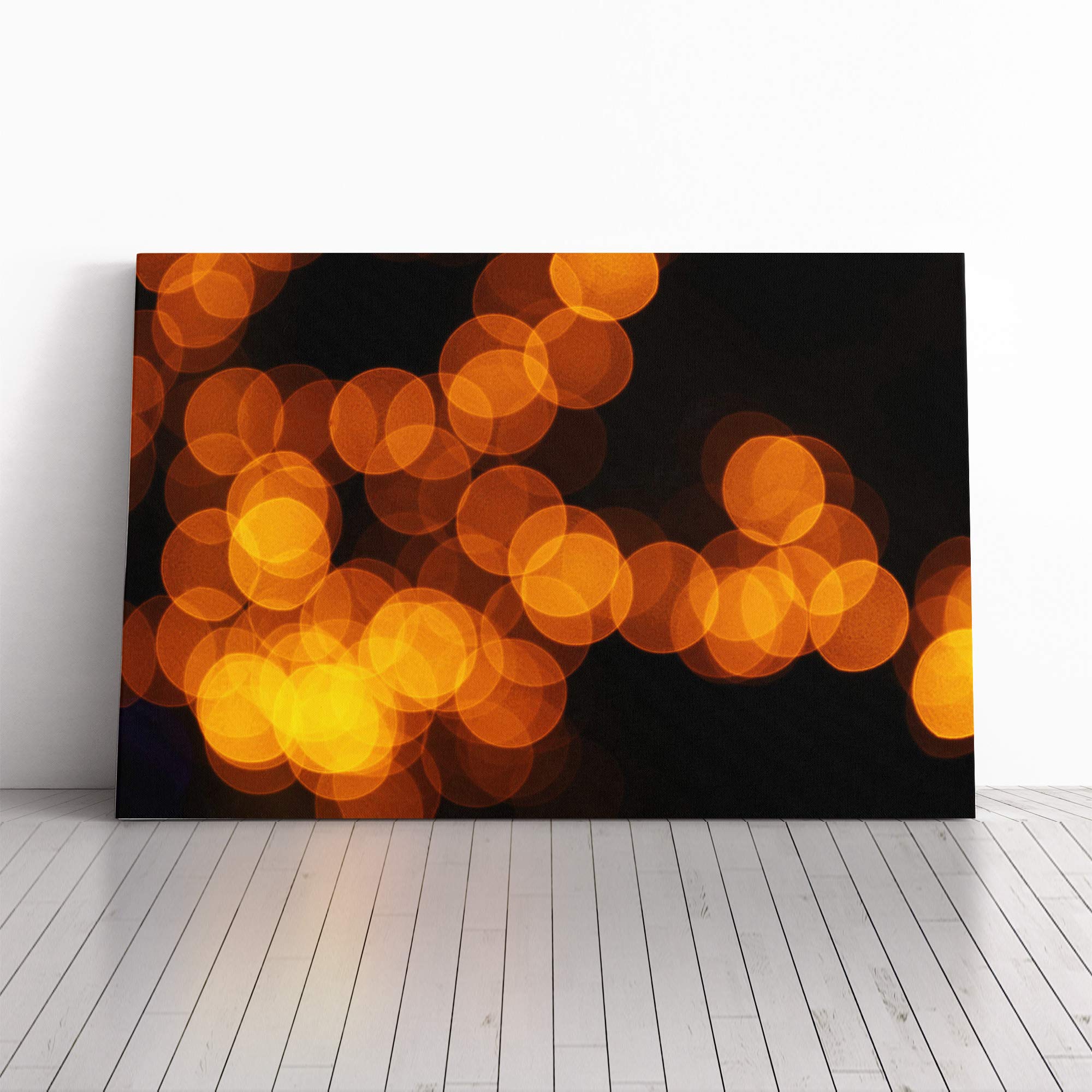 Wall Orange Abstract Art (8) Canvas Print | Gallery Wrapped 30mm Frame Wall Art | 20x14 inches | Ready to Hang | Abstract Still Life Picture | Living Room Bedroom Lounge Office