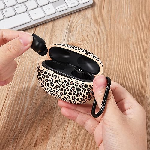 Miniatura 6 de AIRSPO Funda para Beats Studio BudsBeats Studio Buds Plus 20212023 Funda protectora de silicona con llavero (caquileopardo)