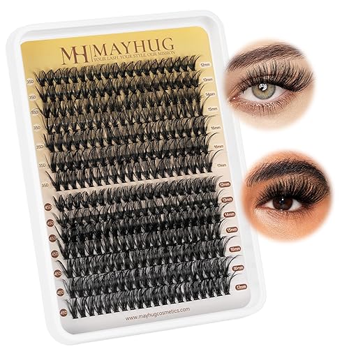 280 pestañas postizas individuales en racimo de 12 a 0.669 in, pestañas individuales rizadas D, pestañas postizas en racimo para hacer tu mismo,