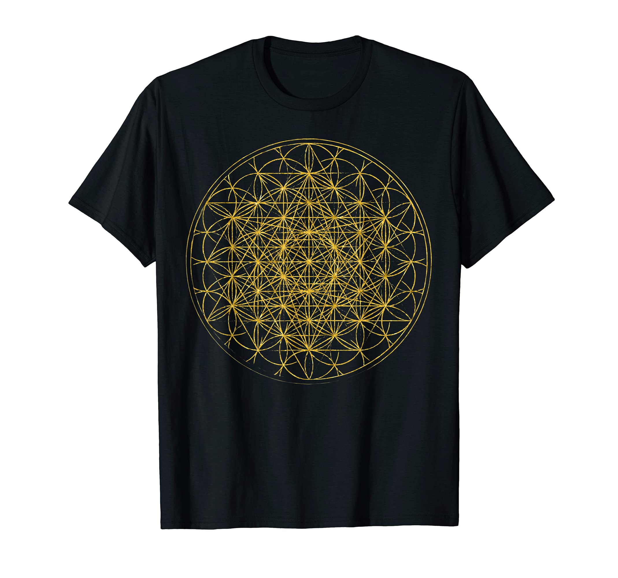 FramePaceMetatron Cube 64 Tetrahedron Flower Of Life Sacred Geometry T-Shirt