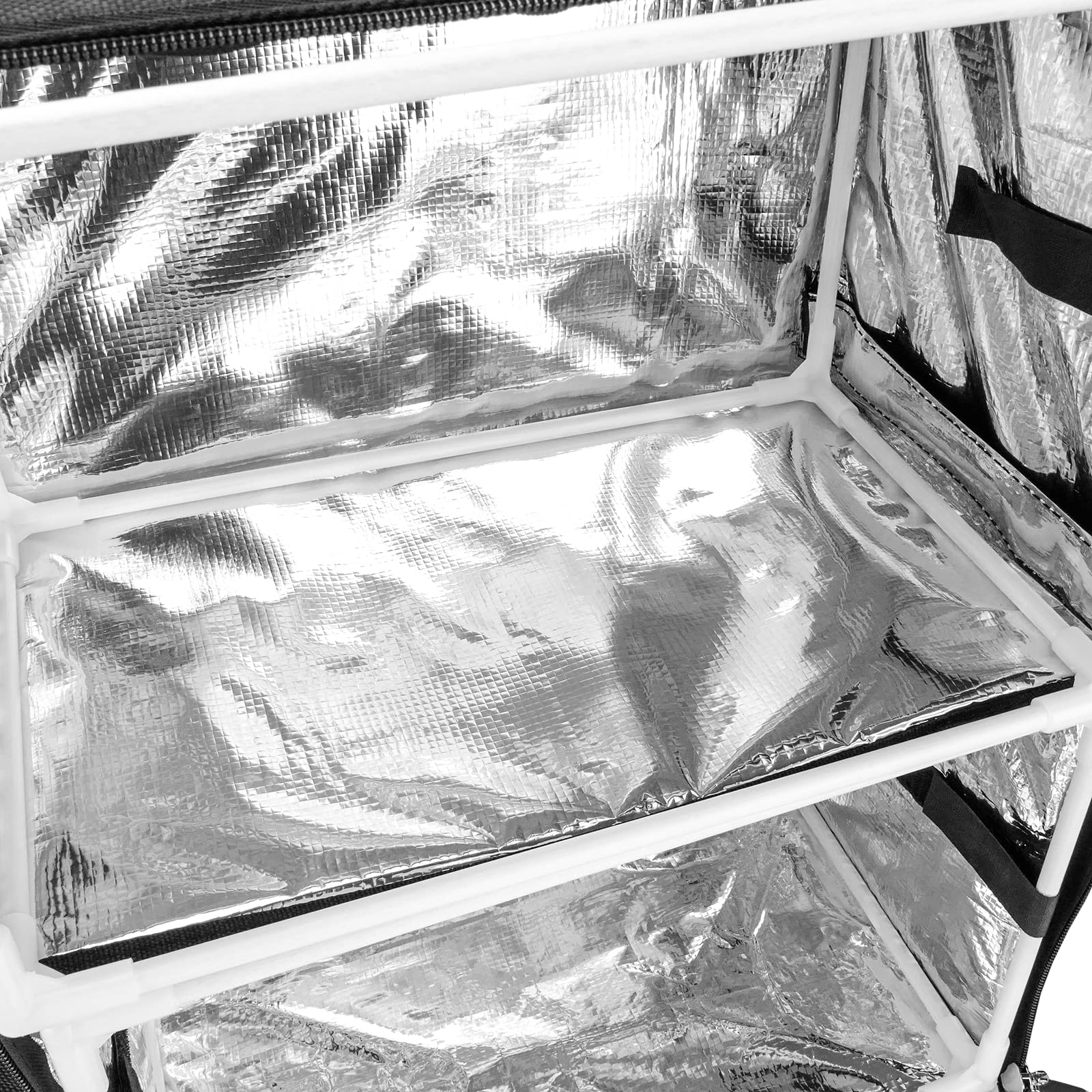 Nevera portátil negra 48 Litros 39x50x25cm, mochila bolsa isotérmica para picnic, camping, playa, entrega de alimentos en moto o bicicleta