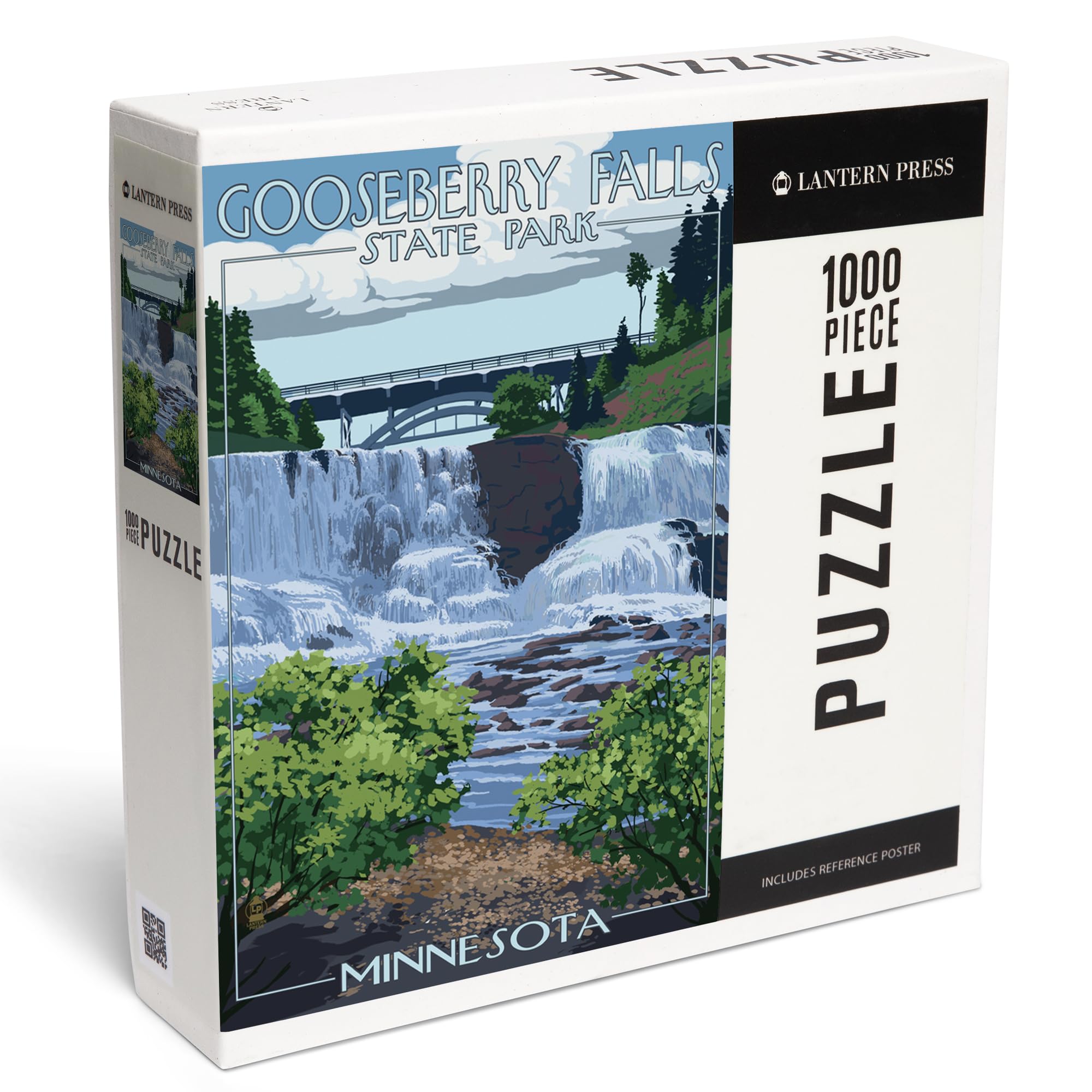 Lantern Press Gooseberry Falls State Park, Minnesota 1000 Piece Jigsaw Puzzle for Adults, Made in USA with Reference Poster