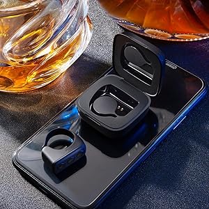 ZOZVO TikTok Scrolling Ring, Bluetooth Page Turner, Camera Remote, Long Battery Life, Compatible with iOS & Android, Up to 30ft Range, Black