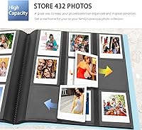 Vista 8 de Álbum de fotos de 432 bolsillos para cámara Fujifilm Instax Mini, cámara Polaroid Mini, para cámaras instantáneas Fujifilm Instax 12 11 9 40 99 90 8