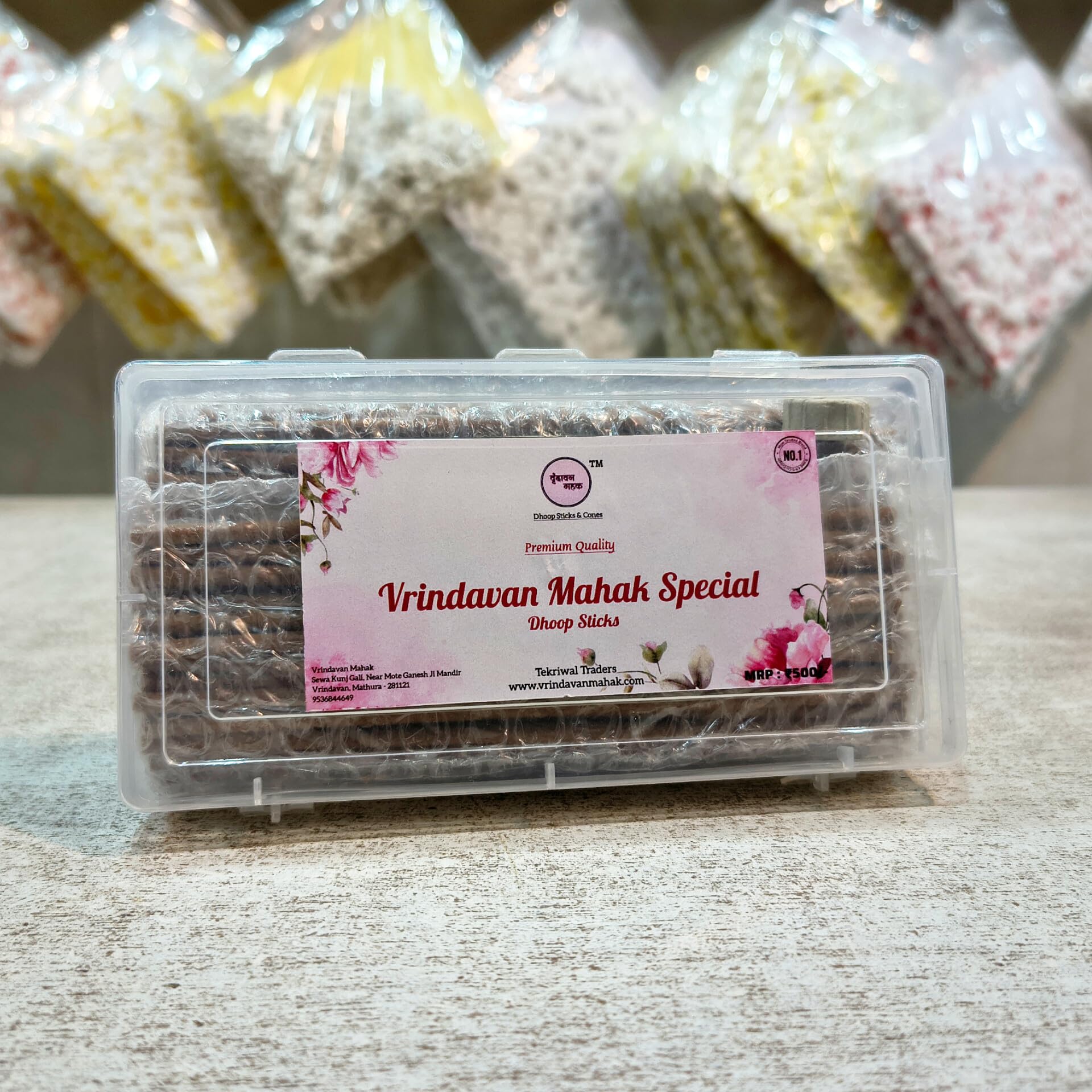 Vrindavan Mahak Special Dhoop Sticks | Bamboo-Less & Charcoal-Free | Sandalwood with Floral & Soft Musk Fragrance | Premium Low Smoke Dhoop for Pooja & Meditation | Made in Vrindavan-picture-20