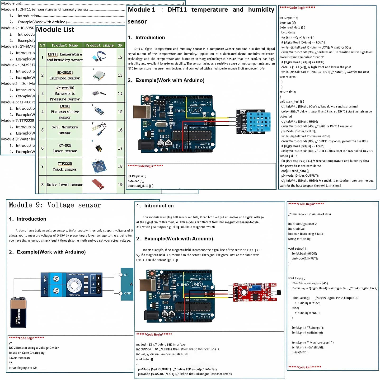 Kit de Module de Capteur pour , Composant éLectronique de Démarrage d'apprentissage DéButant 22 en 1, Compatible pour Et pour STM32
