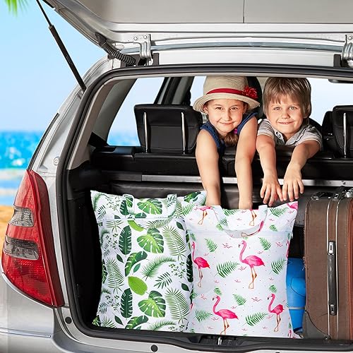 Miniatura 5 de Bolsa grande de lavandería de viaje impermeable con asa, bolsa de ropa sucia lavable para viajes, bolsa húmeda y seca, bolsa de entrenamiento para