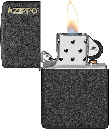 Vista 196 de Zippo Encendedor crepitante color negro.