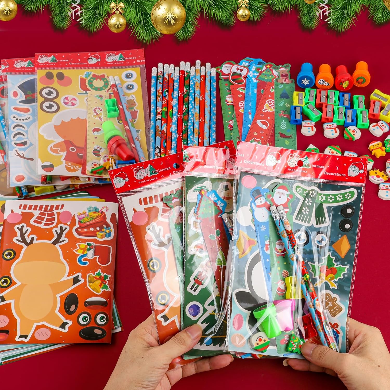 クリスマススクールステーショナリーセット 28個パック 教室用