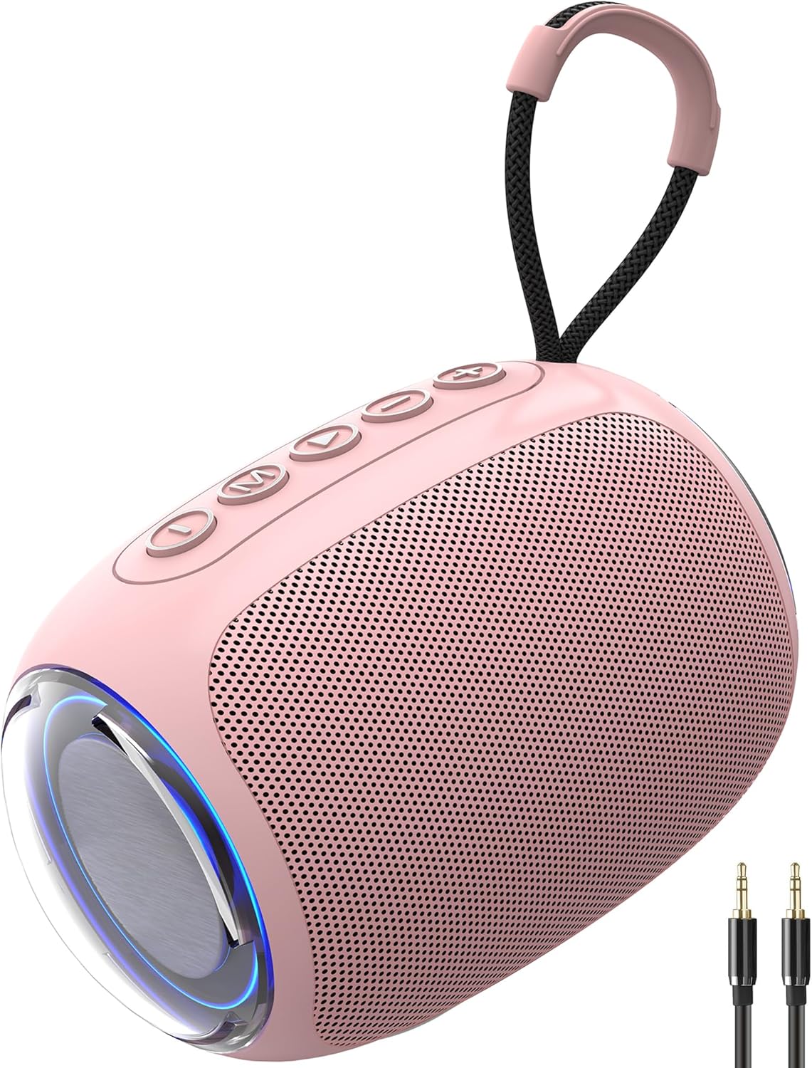 XZL Portable Bluetooth Speaker with 3.5mm AUX Input, AUX Line-in Speaker for PC, Tablet, Phone, MP3 Player, 12 Hours Playtime, Built-in Microphone, Support Bluetooth/TF Card/USB Drive Playback (Pink) XZL Portable Bluetooth Speaker with 3.5mm AUX Input, AUX Line-in Speaker for PC, Tablet, Phone, MP3 Player, 12 Hours Playtime, Built-in Microphone, Support Bluetooth/TF Card/USB Drive Playback (Pink)