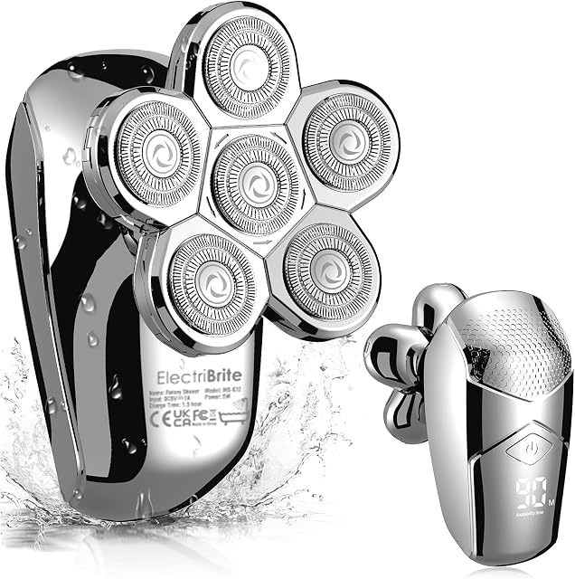 Head Shaver,Upgrade Electric Razor for Bald Men ,Mens Electric Head and Face Shaver,Waterproof Wet Dry Cordless LED Rotary Shaver Grooming Kit with Beard Clippers Nose Trimmer,Type-C USB Charger