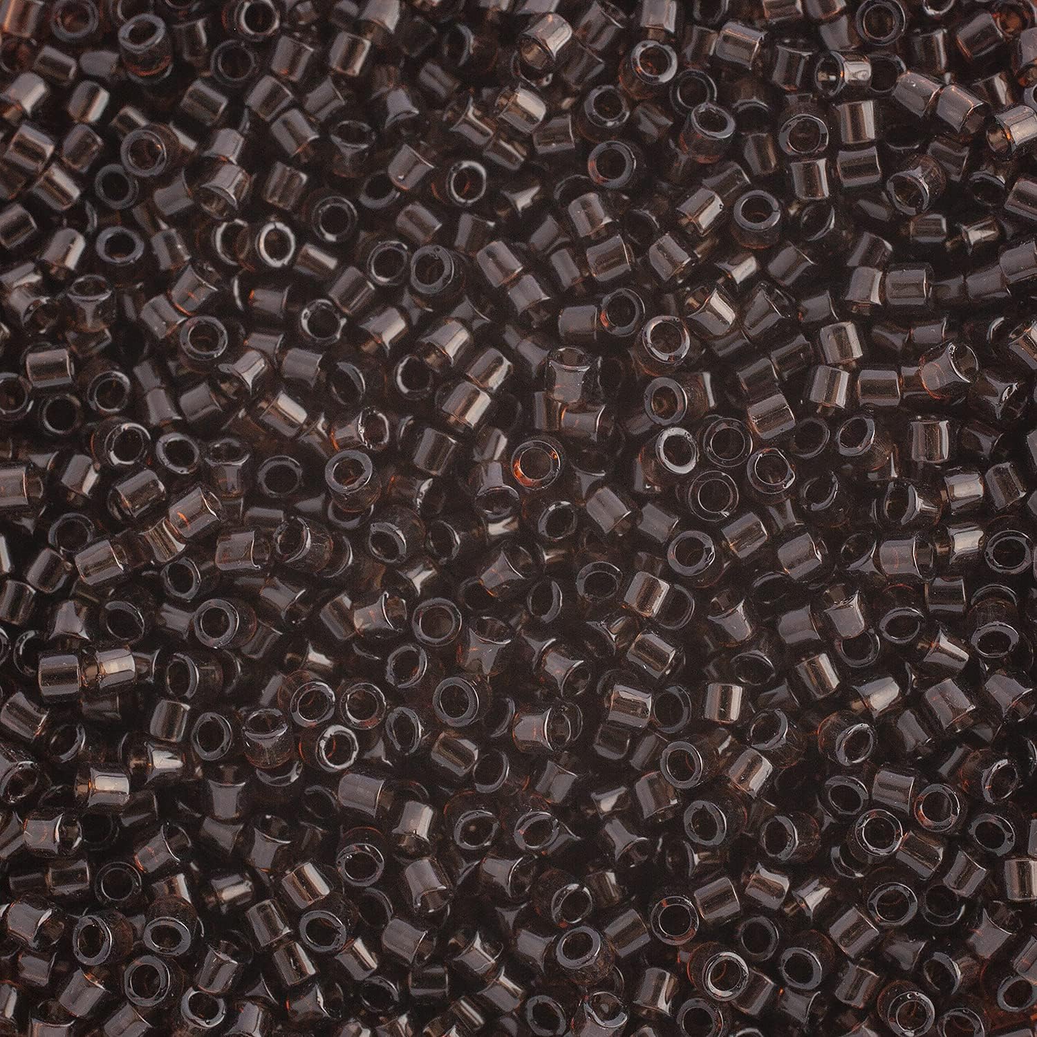 Miyuki Delica 10/0 RD 5.2gms Japanese Seed Beads - Dark Brown Transparent