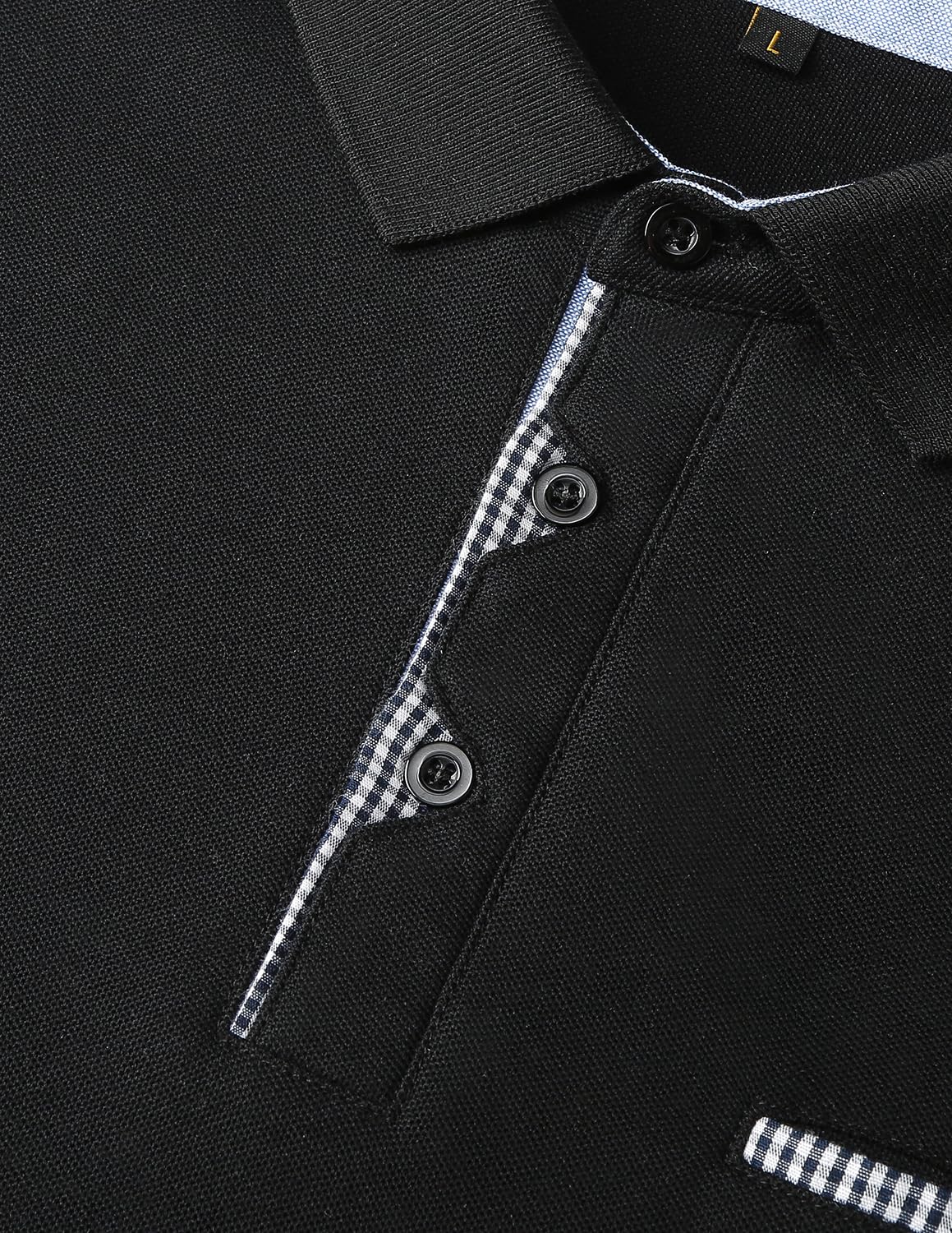 KUNJLELP 100% Cotone Polo da Uomo Manica Lunga Ricamo di Giraffa Maglietta Uniformi Polo da Lavoro per l'autunno e l'inverno