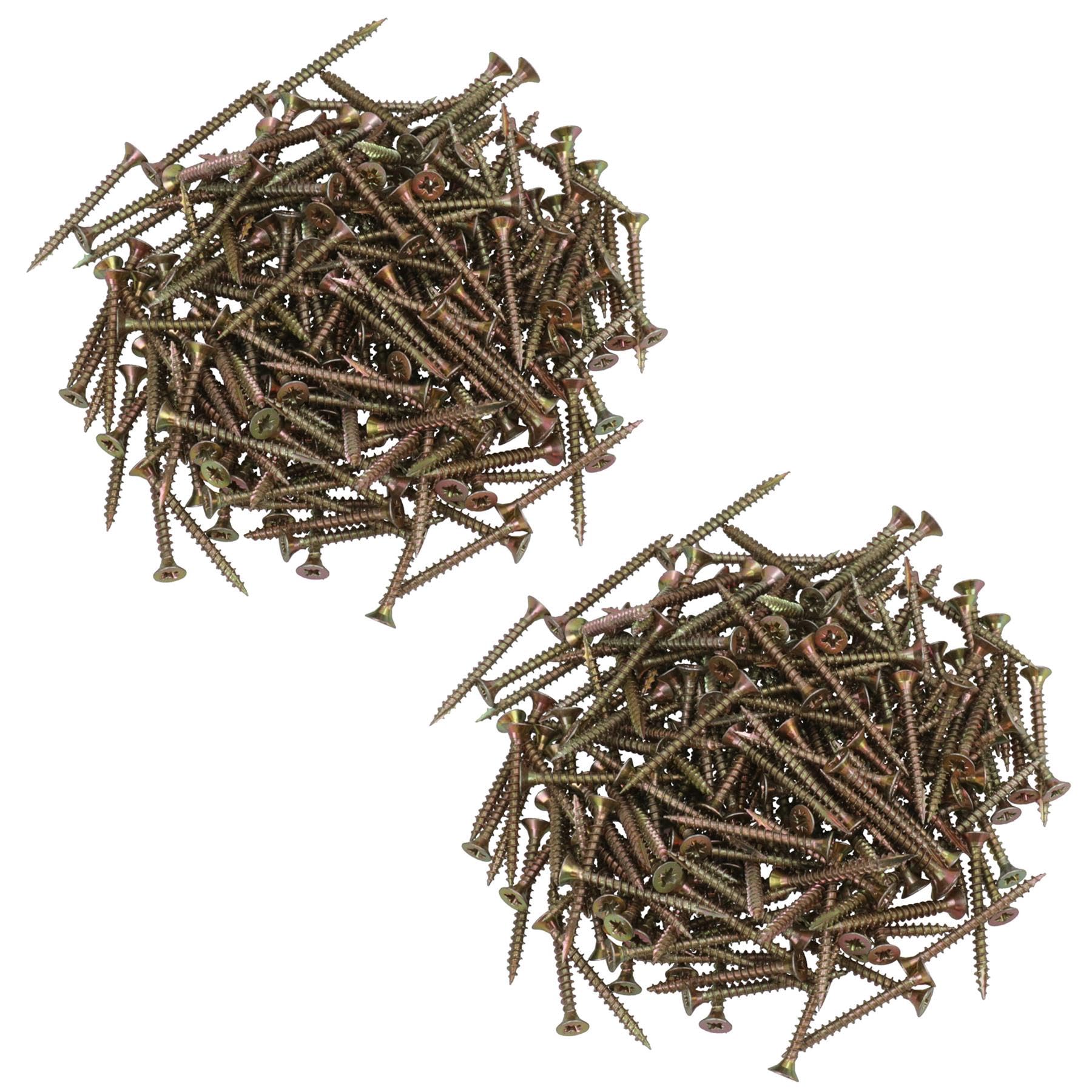 Countersunk Wood Screws 4.0 x 40mm Serrated Edge Prevent Splitting PZ2 400pc