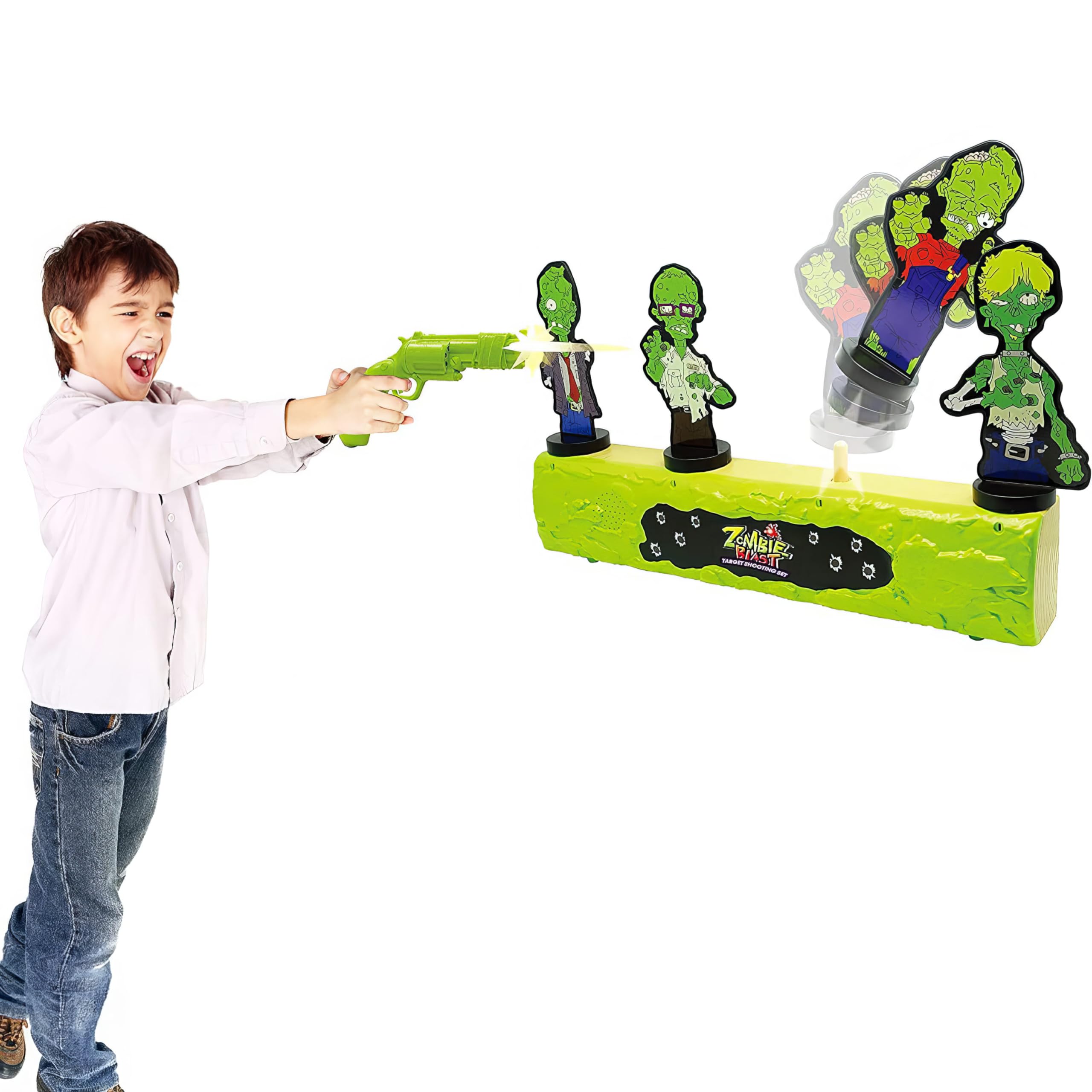 Jeu De Cible De Tir Zombie Pour Enfants - Compatible Nerf, Avec Filet Et Accessoires - Intérieur/extérieur - 5-10 Ans