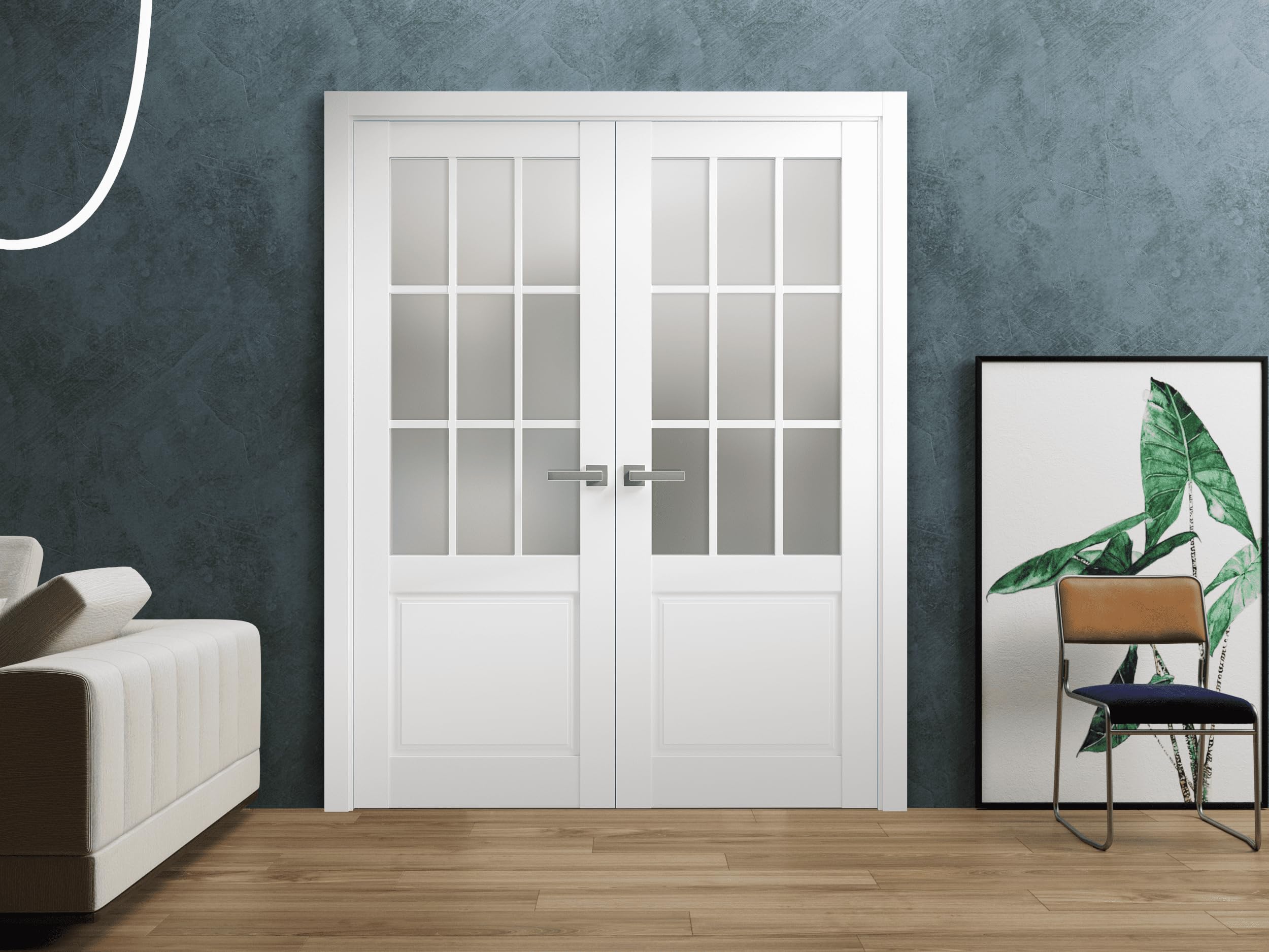 Etched Glass Interior French Doors Prehung Satin Etch Glass Door