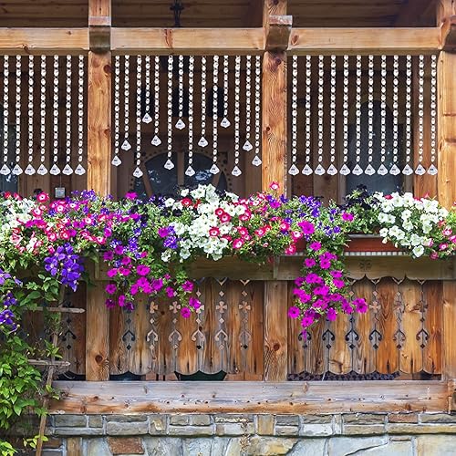 Miniatura 7 de Jishi - Guirnalda de cristal de 10 m, guirnalda de cuentas de cristal colgantes, decoraciones para centro de mesa, puerta, prismas de araña de