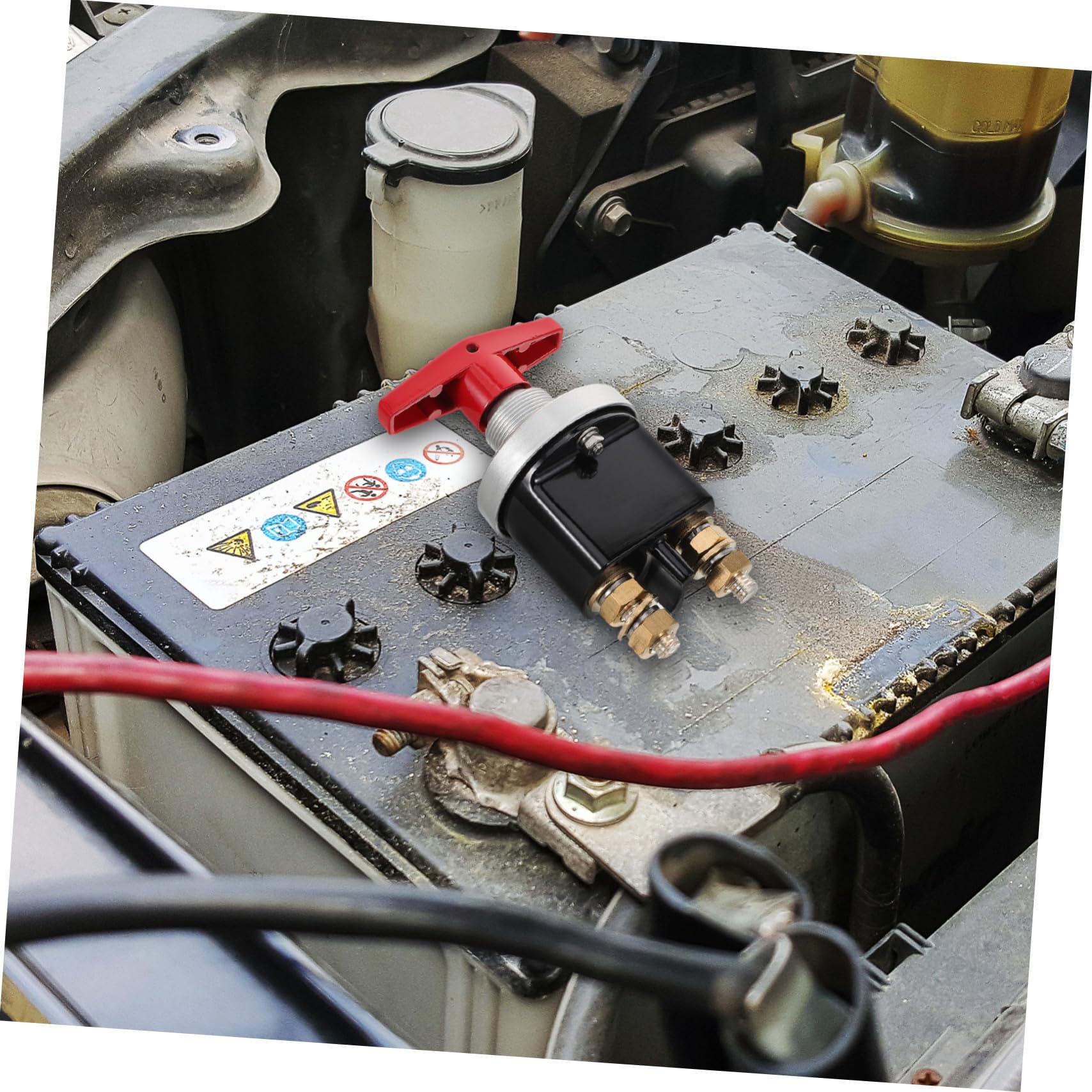 Hohopeti Interruttore Batteria con Blocco per Auto Camper Barca Isolatore Resistente per Protezione Motore e Prevenzione Scarica Batteria