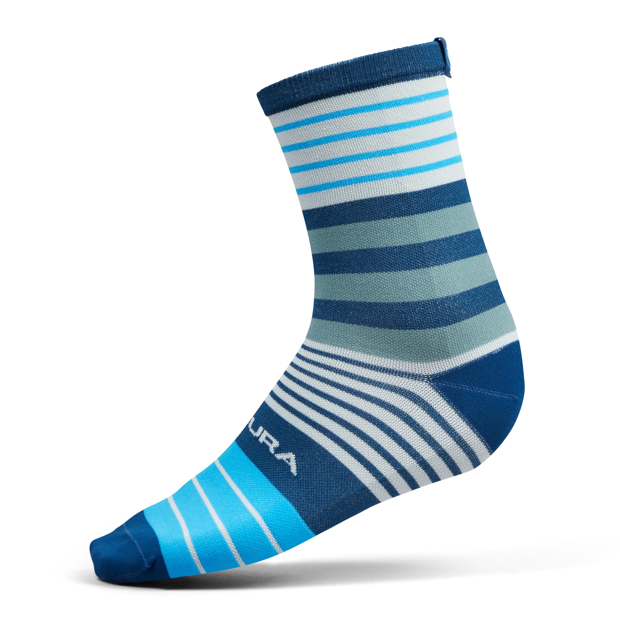 Endura Men's Block Socks (Twin Pack) for Cycling | Lightweight | Moisture Wicking Socks, Blue, L-XL