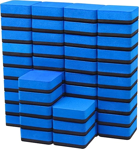 Borrador de borrado en seco, paquete de 48 borradores magnéticos para pizarra blanca, borradores de pizarra blanca, borradores de pizarra blanca