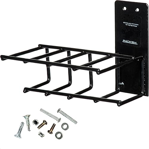 Miniatura 3 de Rack'em Bastidores para armas de montaje en pared, estante seguro para pistolas, ganchos de almacenamiento para armas de fuego para interiores,