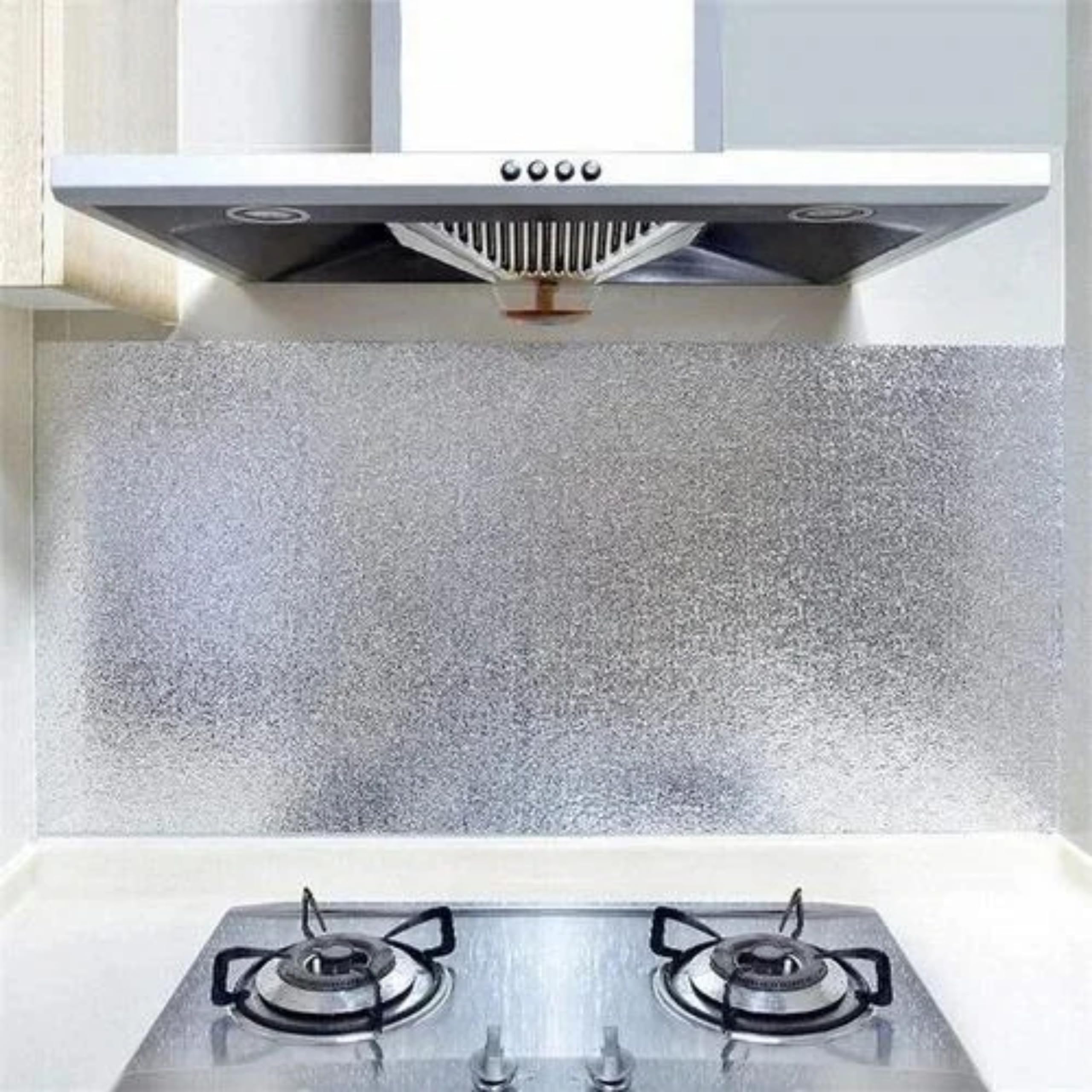 ERATO Vinyl Kitchen Cabinets Peel & Stick Home Furnituer Lemination Self Adhesive Wallpaper (1 Ft x 8 Ft, Silver Foil Sticker) 2
