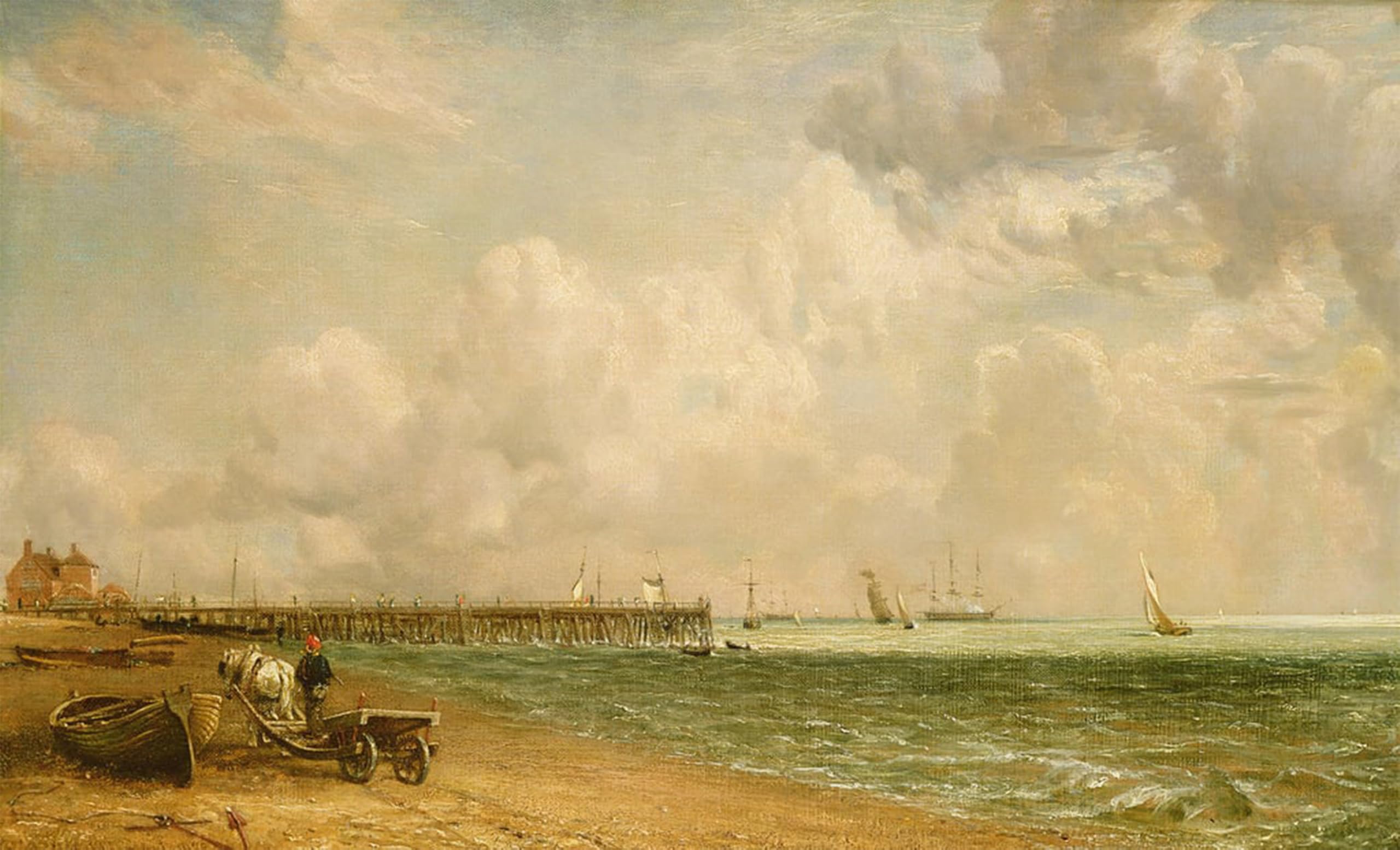 POSTERIIk Famous Print Pop Art Wall Art Graffiti Yarmouth Jetty by John Constable Art Prints for Home Decor 60x90cm