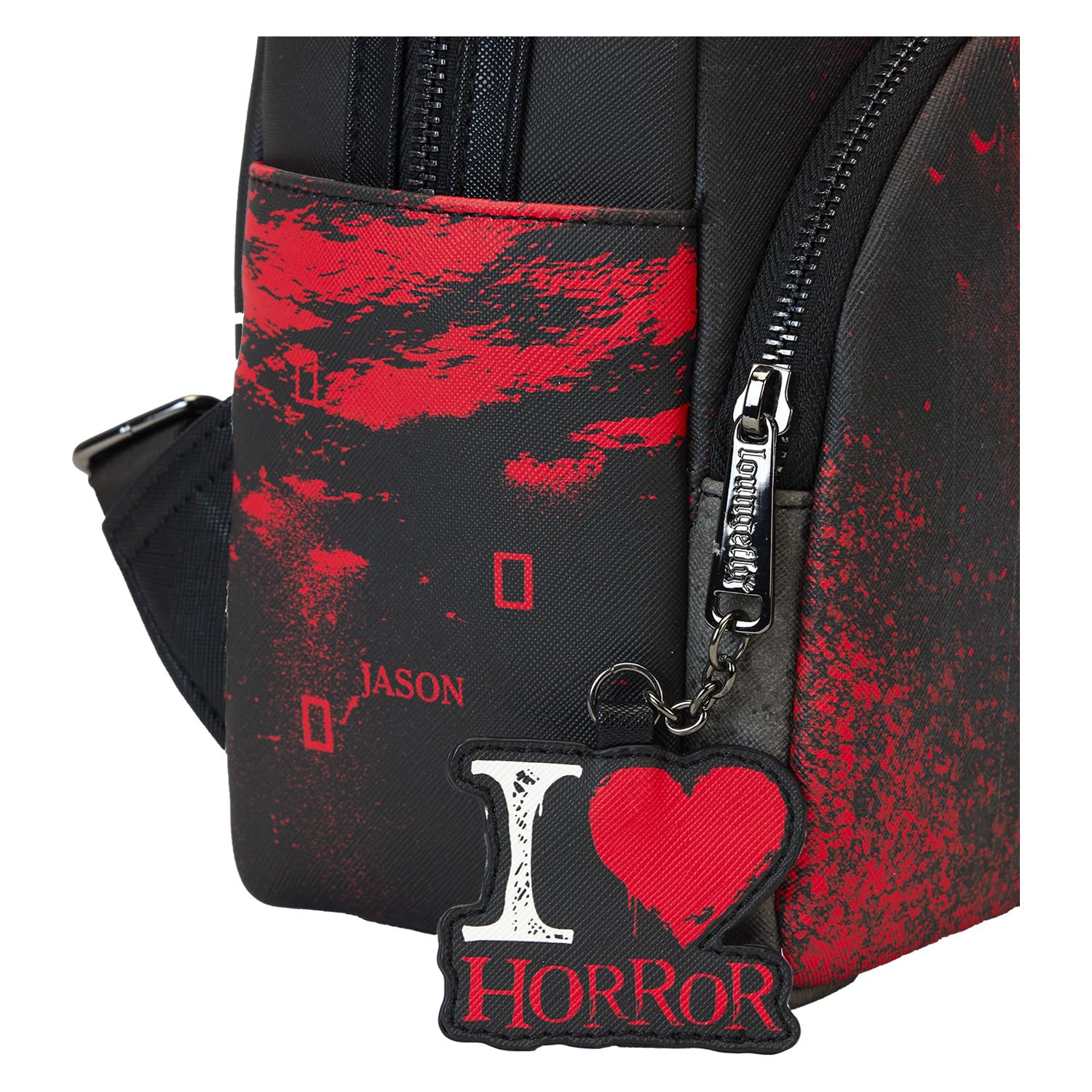 friday the 13th mini backpack Loungefly Warner Brothers I Heart Horror : Clothing, Shoes & Jewelry canvas boat tote it is made of Found this 1940s(?) casting Color:Hot Pink Silver Tiger/Red UV Spatter Glow