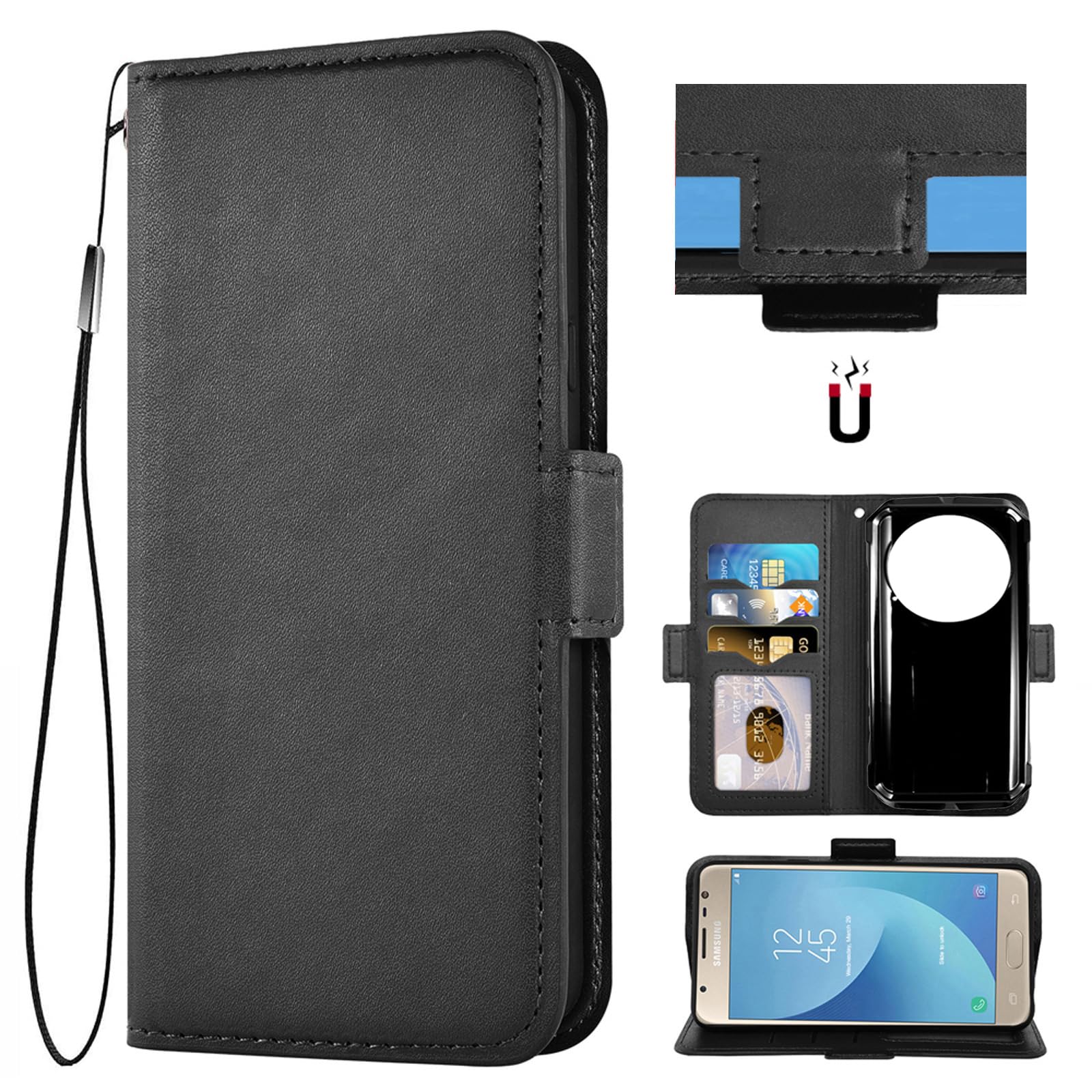 Custodia Portafoglio In Ecopelle Per Doogee S30 Con 6 Slot Carte, Chiusura Magnetica E Cover Interna In Silicone