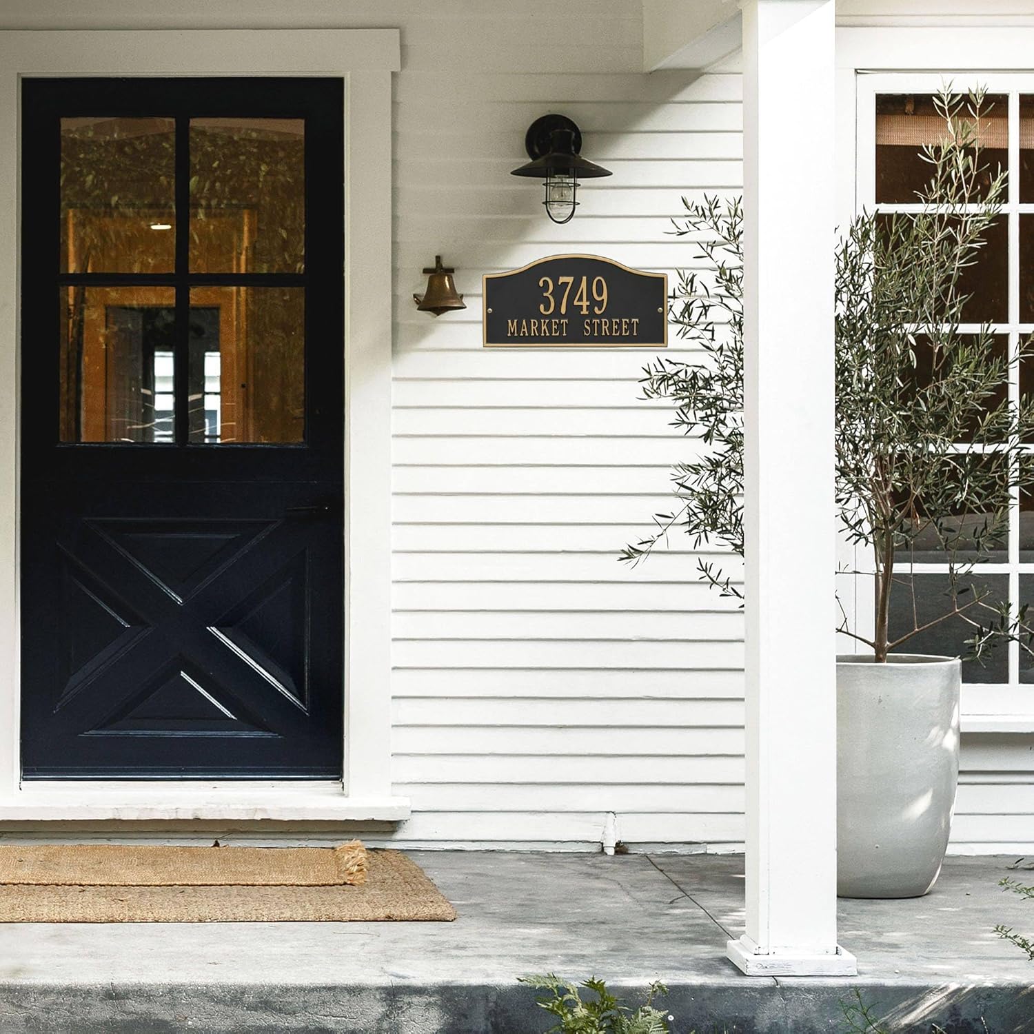 Whitehall Rolling Hills Address Plaque – Personalized Cast Metal House Number Sign, Standard Two Lines Wall Plate – Ideal for Home, Mailbox, Street, Driveway, & Lawn – 11 Colors Available, 15"Lx7.5"W