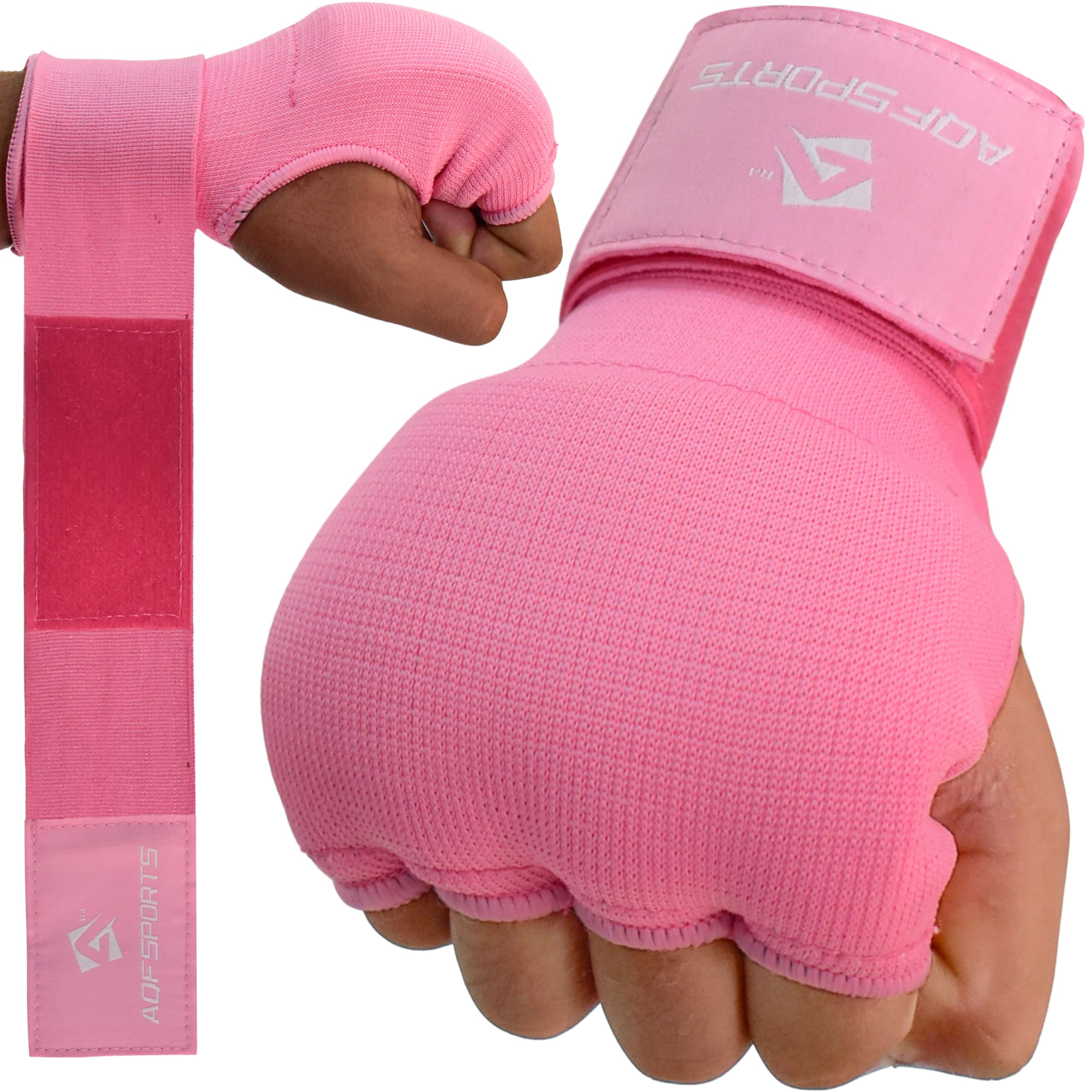 AQF Vendas Boxeo, Guantes Interiores, Muñecas Elásticas Tape Vendaje 75cm Largo, Wraps Protector Mano para Muay Thai, Taekwondo & MMA