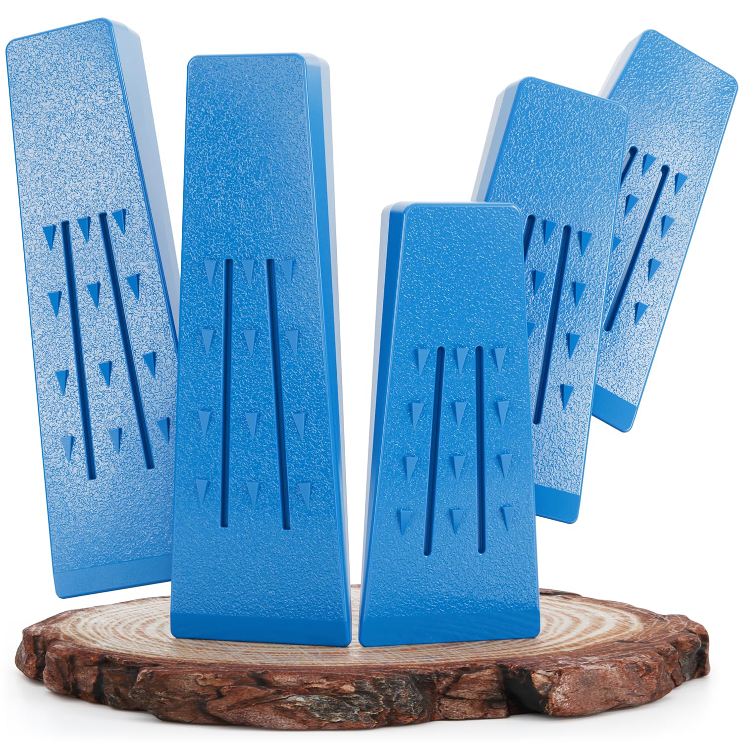 greate 5-częściowy zestaw klinów do wycinania z tworzywa sztucznego – odporne na uderzenia, mrozoodporne i antypoślizgowe – 2 x 20 cm + 3 x 15 cm klin z tworzywa sztucznego – kliny leśne – klin leśny
