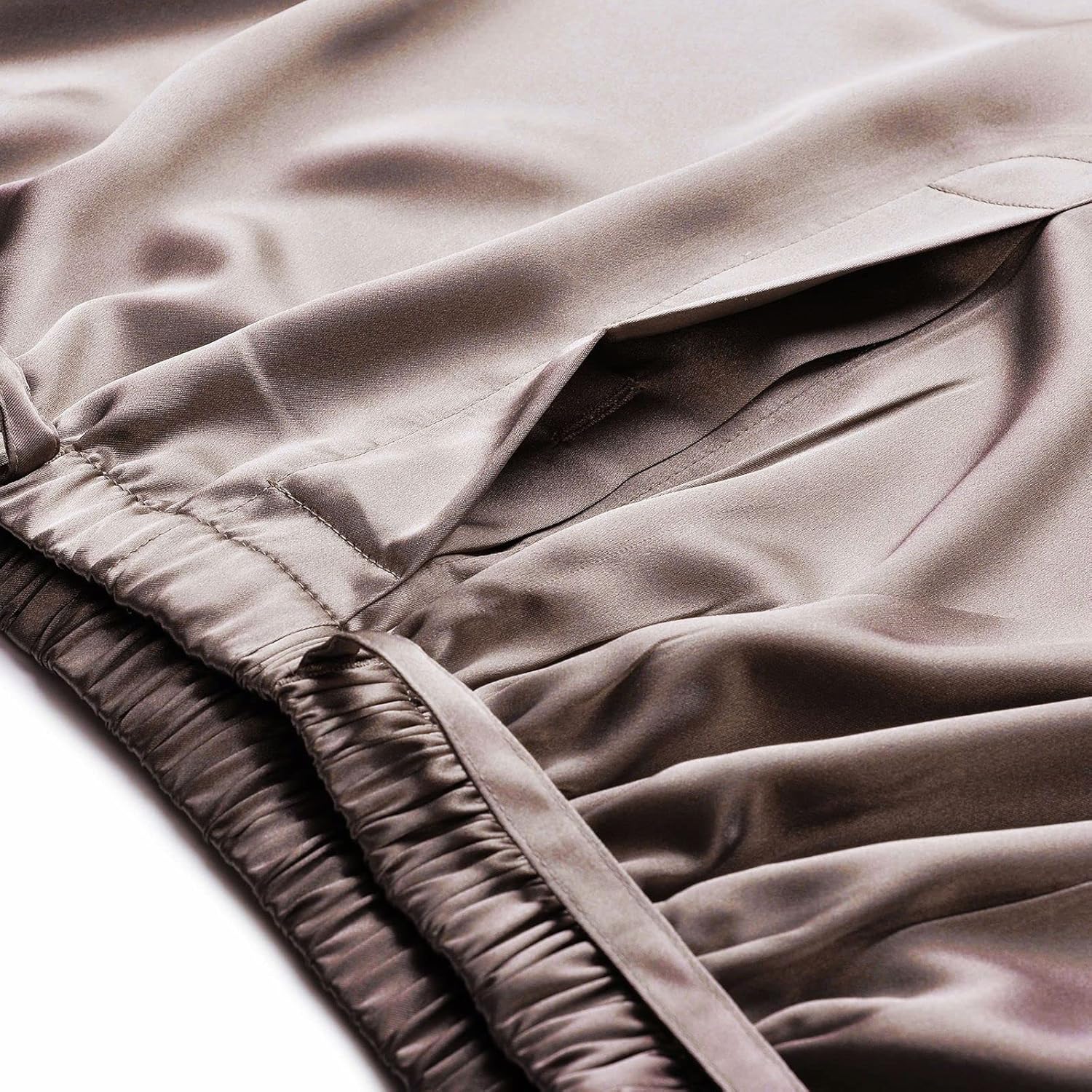 SIHA Men's Satin Pajama Boxer Shorts with Elastic Waistband, Pants S-4XL - Image 3