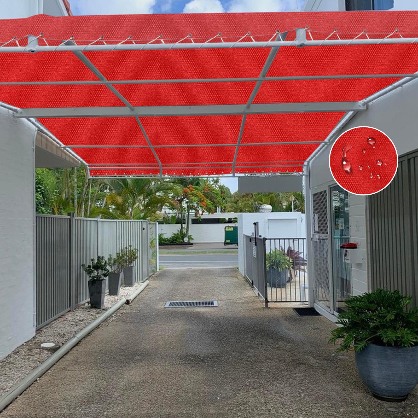 Voile D'Ombrage Toile Rectangulaire Étanche 1 X 1.4 M Résistant Aux Uv Tissu D'Ombrage Voile