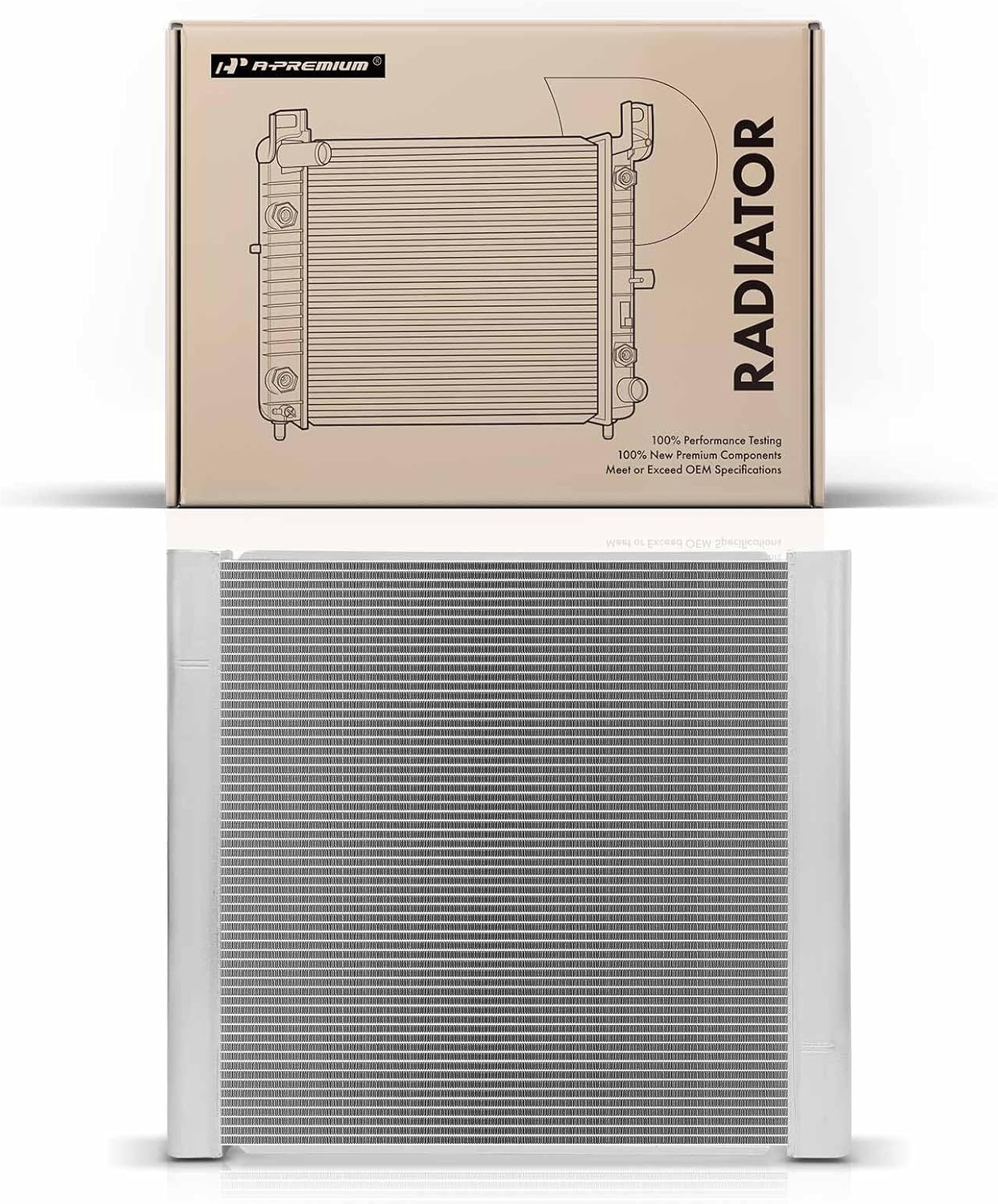 A-Premium Engine Coolant Radiator Assembly Compatible with Land Rover Range Rover 2006-2009, Range Rover Sport 2006-2009, LR3 2006-2009