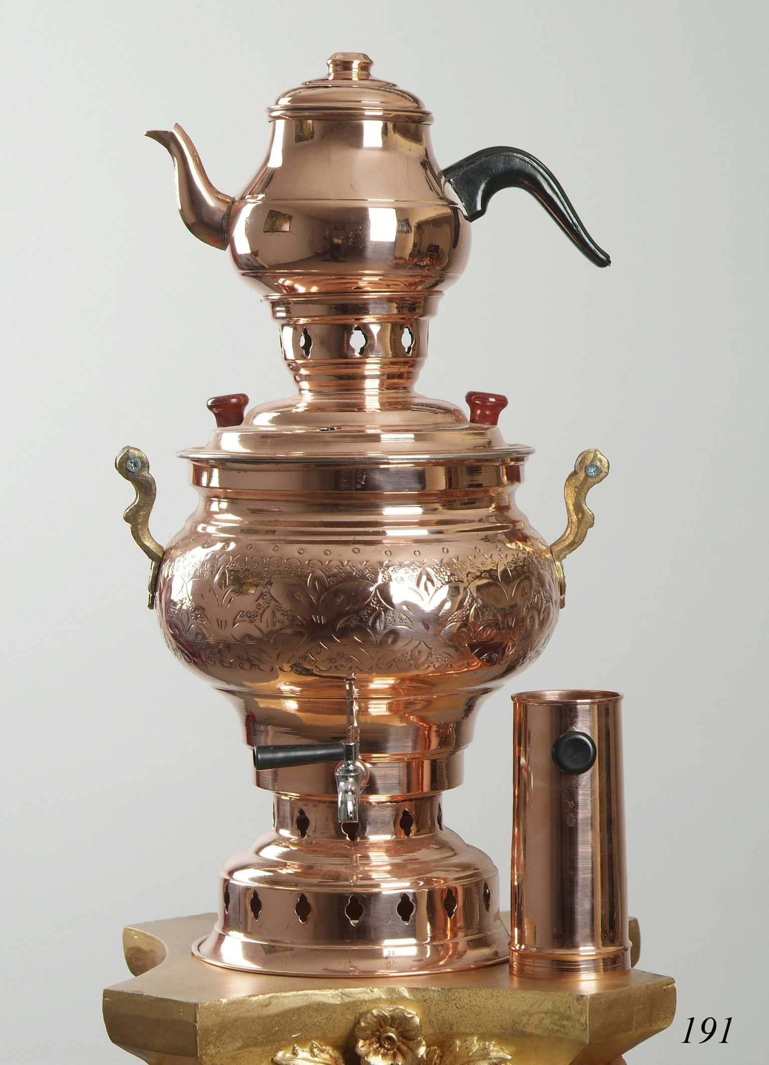 Copper Samovar: Kettle & Pot Free Energy Water Heater
