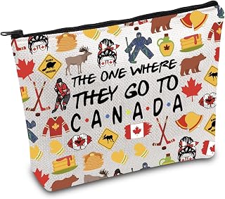 FOTAP Canada Trip Makeup Bag Canada Travel Gift Canada Souvenir Gift Canada Travel Bag Housewarming Gift Welcome Gift (TO CANADA)