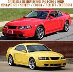 Waterproof Car Cover Replace for 1994-2004 Ford Mustang, 6 Layers All Weather Custom-Fit Mustang Full Car Covers with Zipper Door for Snow Rain Dust Hail Protection (1994-2004)