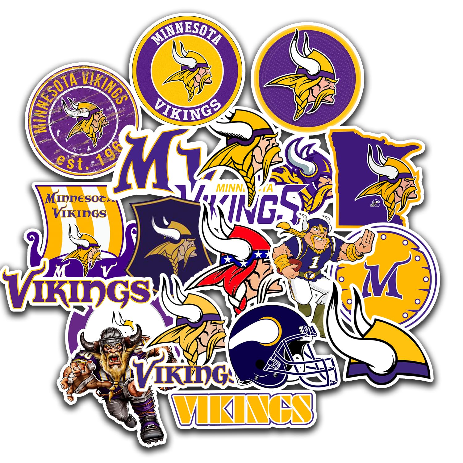 20 PCS of American Football Stickers for Water Bottle, Laptop, Bicycle, Computer, Motorcycle, Travel Case, Car Decal Decoration Sticker